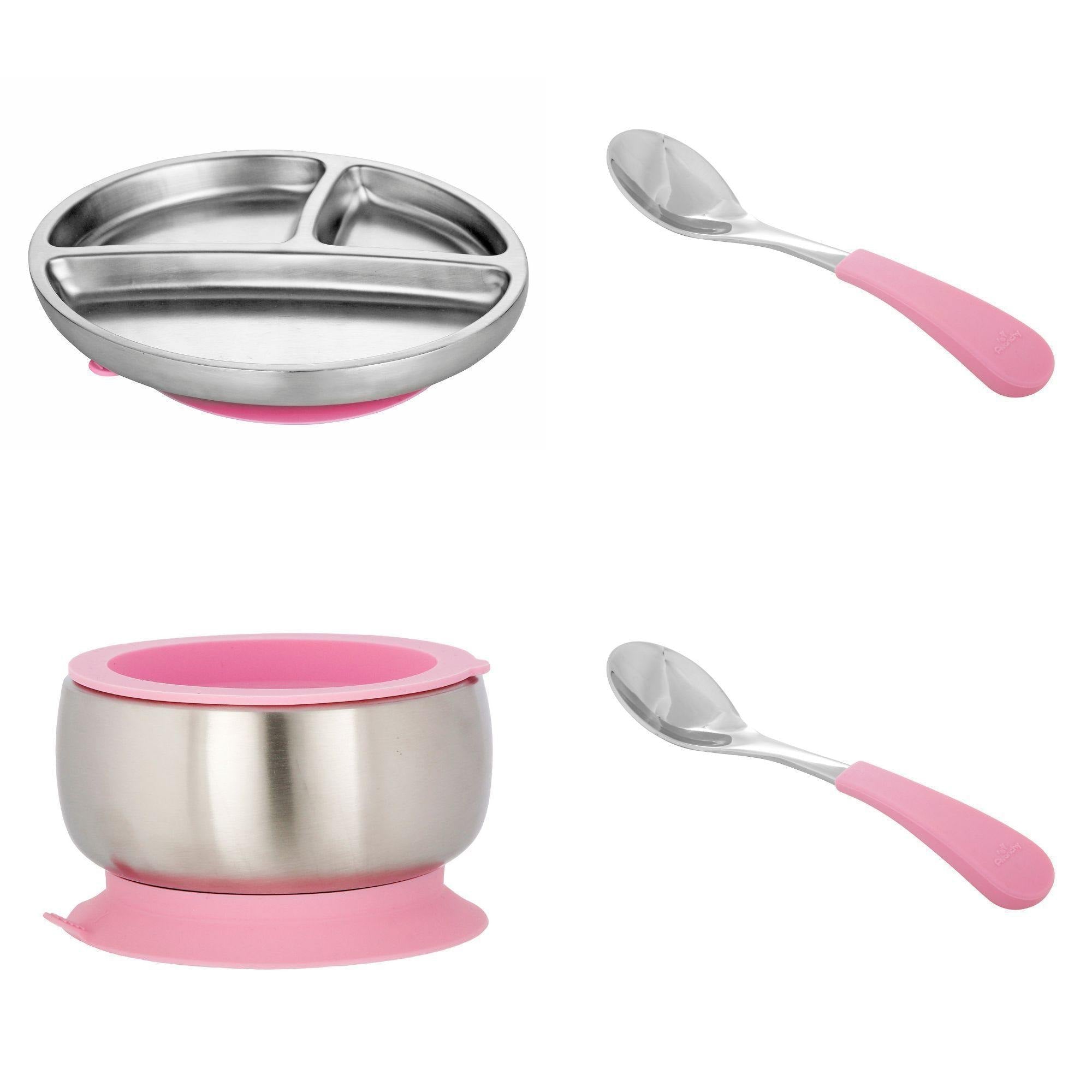 Avanchy Stainless Steel Baby Bowl + Spoon: Insulated + Stackable Lid -  Avanchy Sustainable Baby Dishware